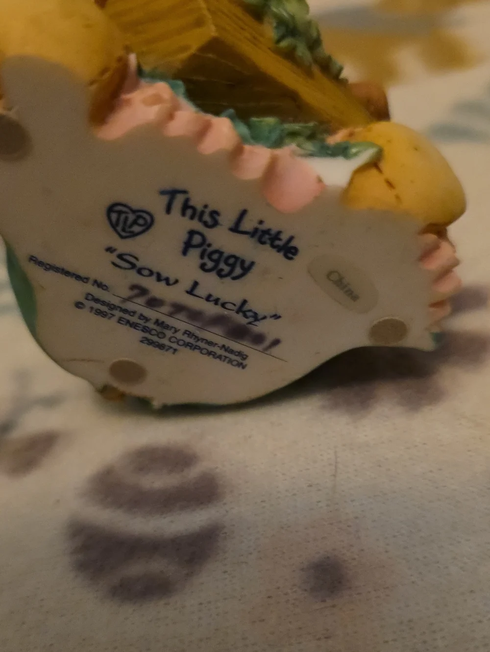 Enesco This Little Piggy Sow Lucky Pig Figurine 299871 Vintage 3